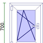 Egyszárnyú műanyag ablak 50*70