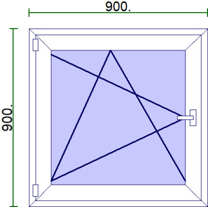 Egyszárnyú műanyag ablak 90*90