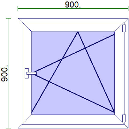 Egyszárnyú műanyag ablak 90*90