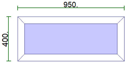 Fix felülvilágító 95*40